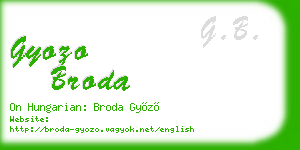 gyozo broda business card